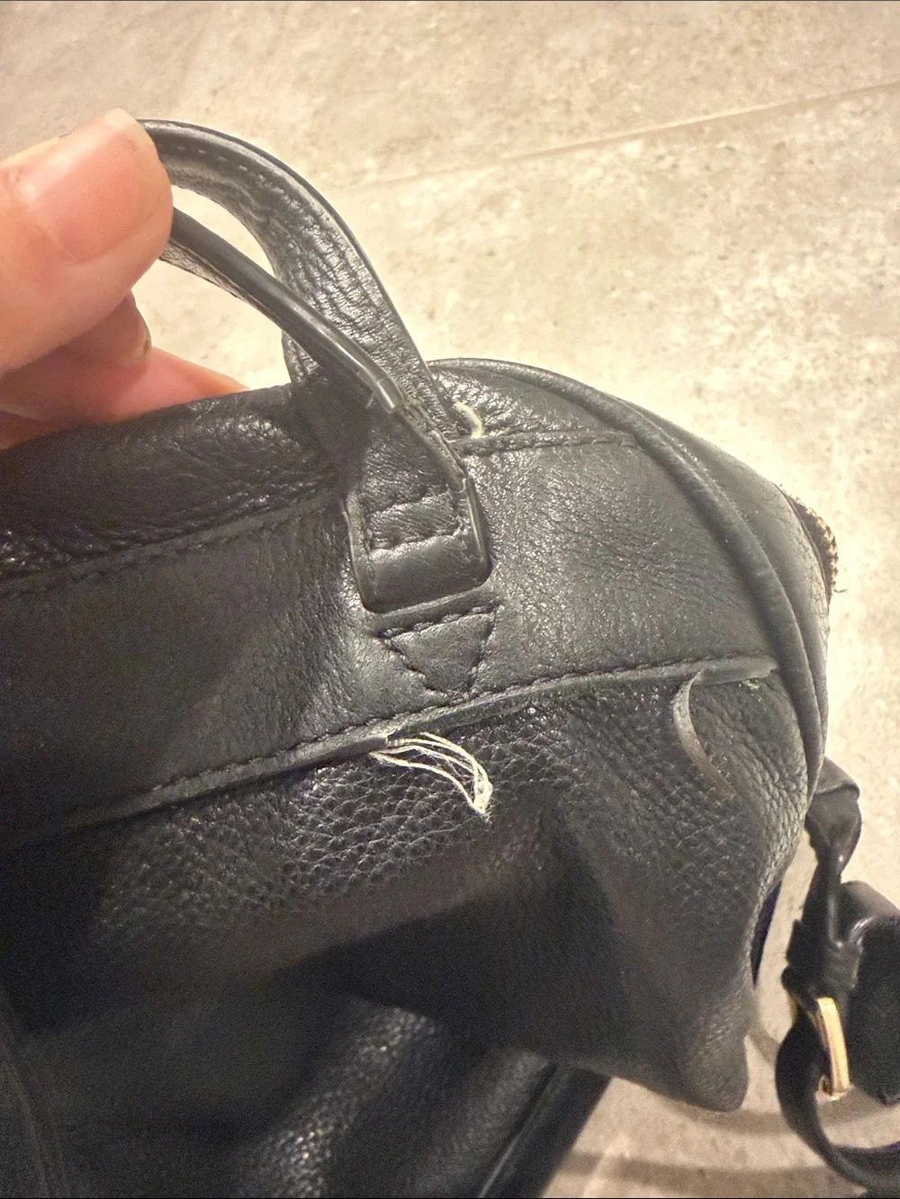 Michael Kors Black Leather Studded Backpack with Gold Hardware